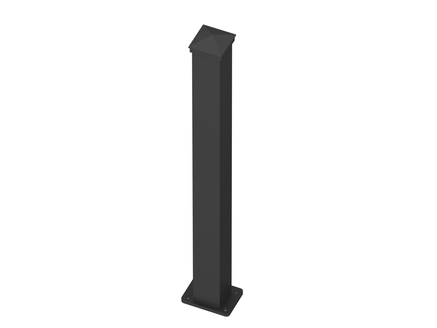 Aluminium Post Flanged 76mm x 76mm