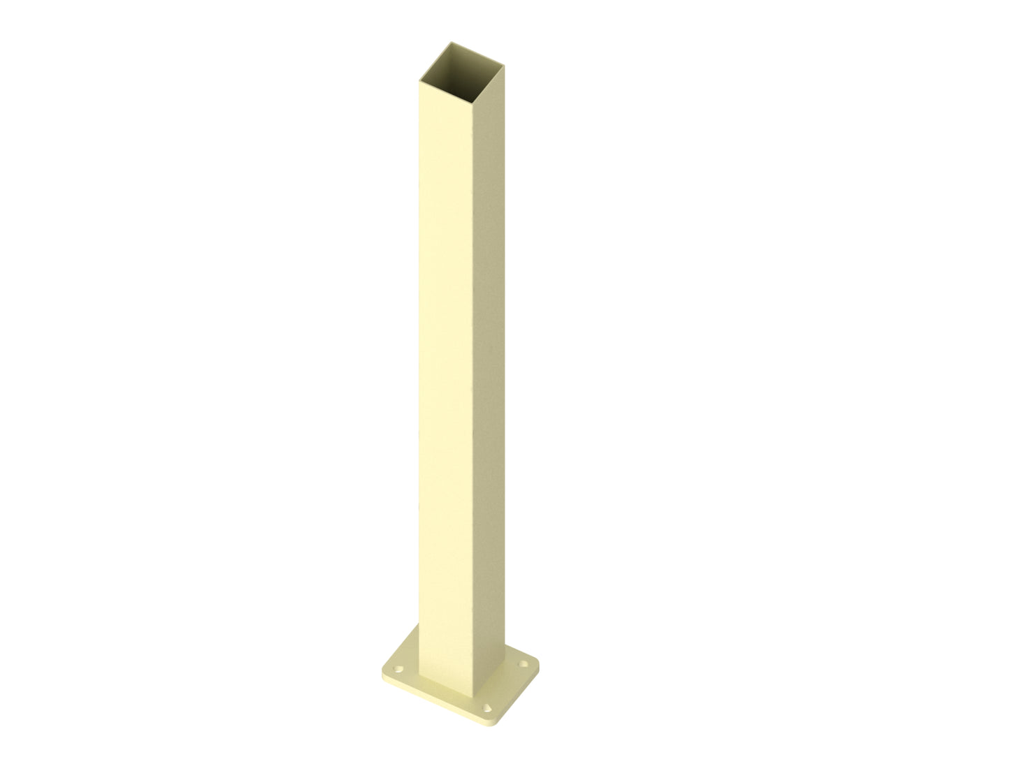 Aluminium Post Flanged 65mm x 65mm