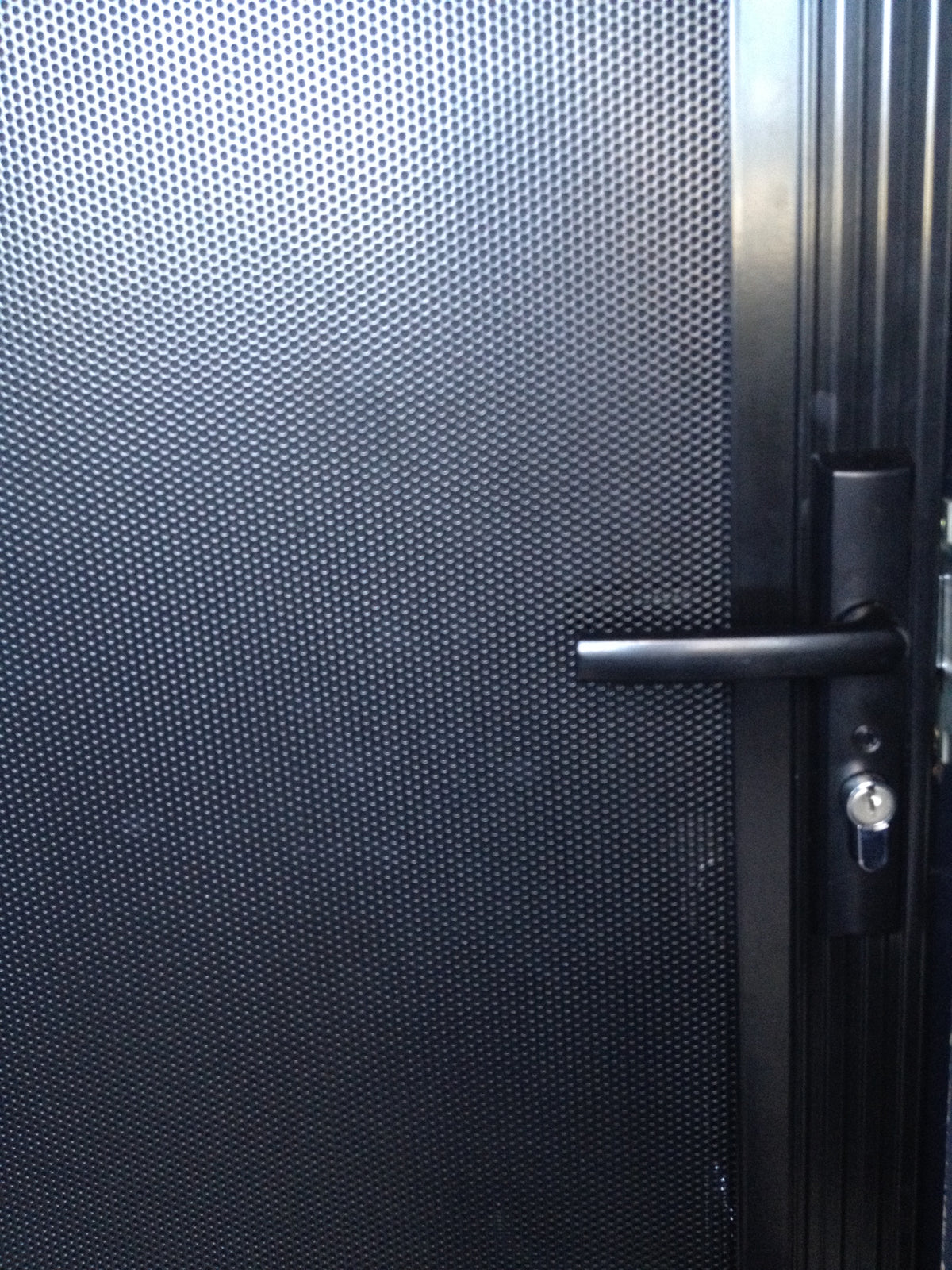 Perforated Aluminium Security Door Mesh Black