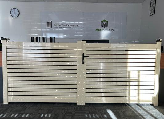 Double DIY Horizontal Maxi Slat Gate (1200mm high x 3000mm wide)