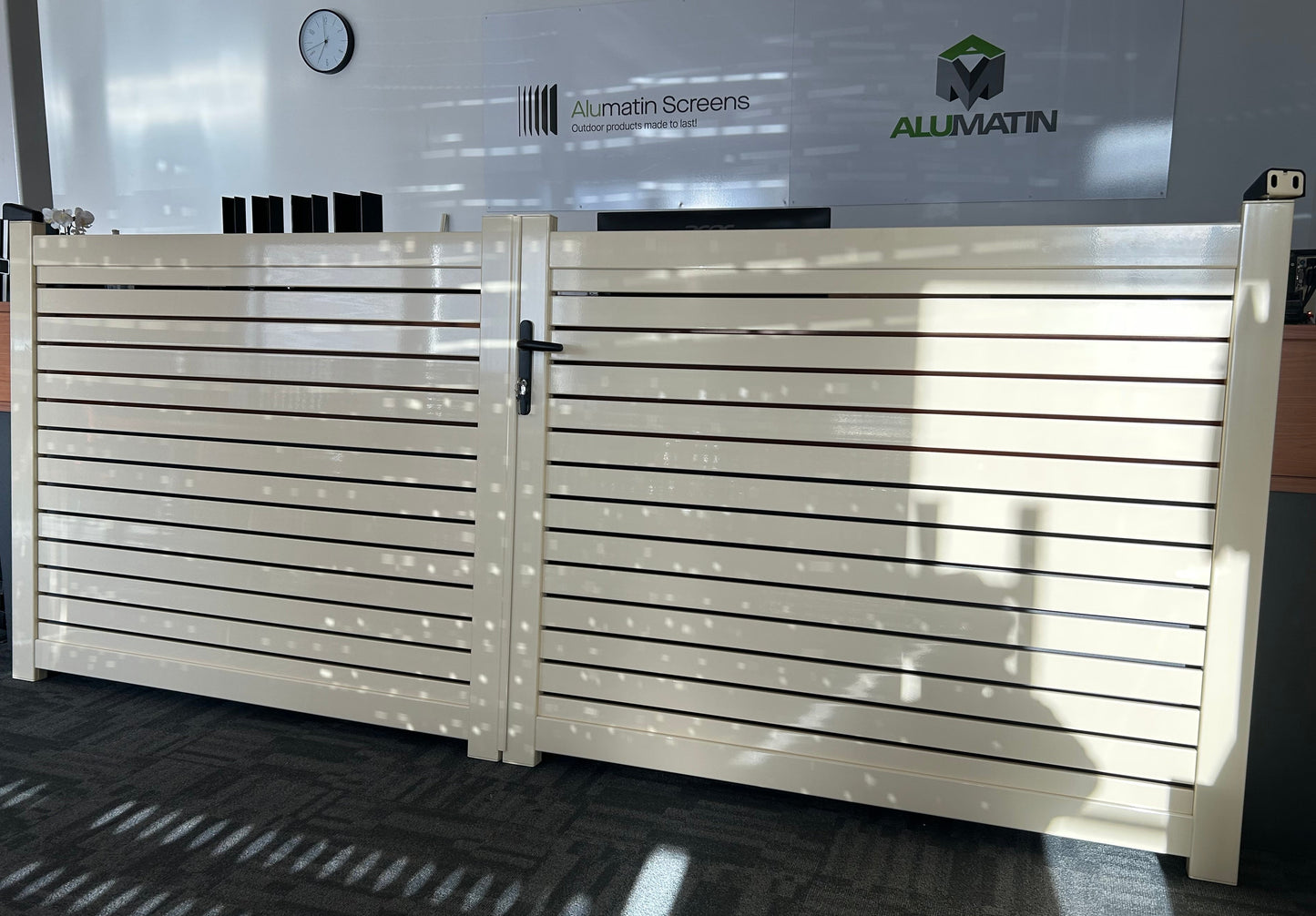 Double DIY Horizontal Maxi Slat Gate (1200mm high x 3000mm wide)