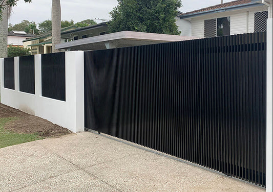 Aluminium Angled Mini Blade Sliding Gate Package
