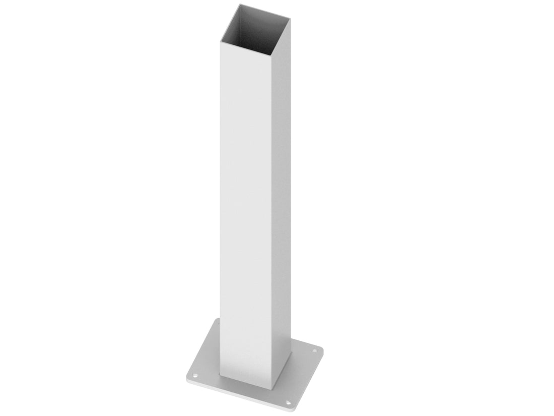 Aluminium Post Flanged 100mm x 100mm – Alumatin Screens