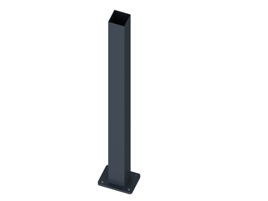Aluminium Post Flanged 65mm x 65mm