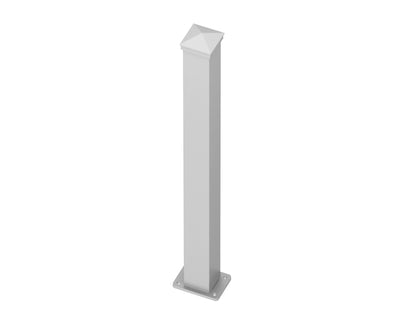 Aluminium Post Flanged 76mm x 76mm