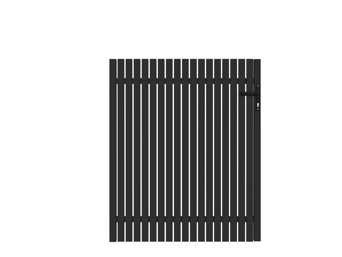 Aluminium Mini Picket Gate-Right Side Handle