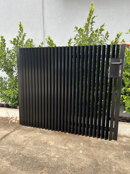 Aluminium Angled Mini Blade Gate-Left Side Handle