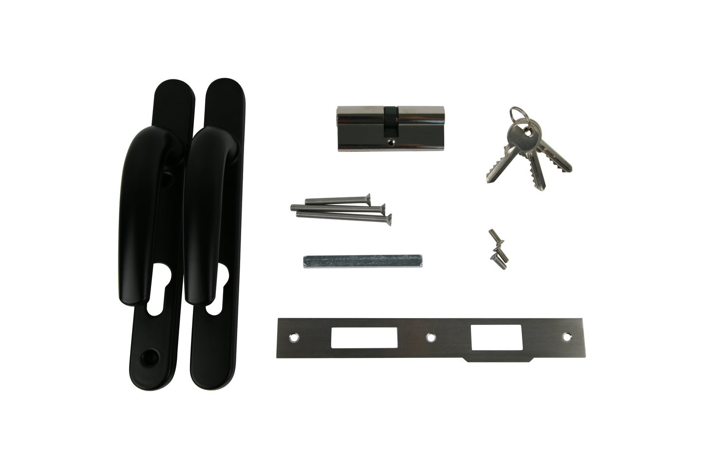 Mortice Lock Hinged Gate Black