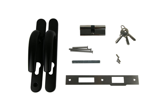 Mortice Lock Hinged Gate Black