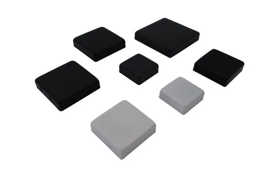 Flat Modern Fence Post Caps Aluminium Alloy