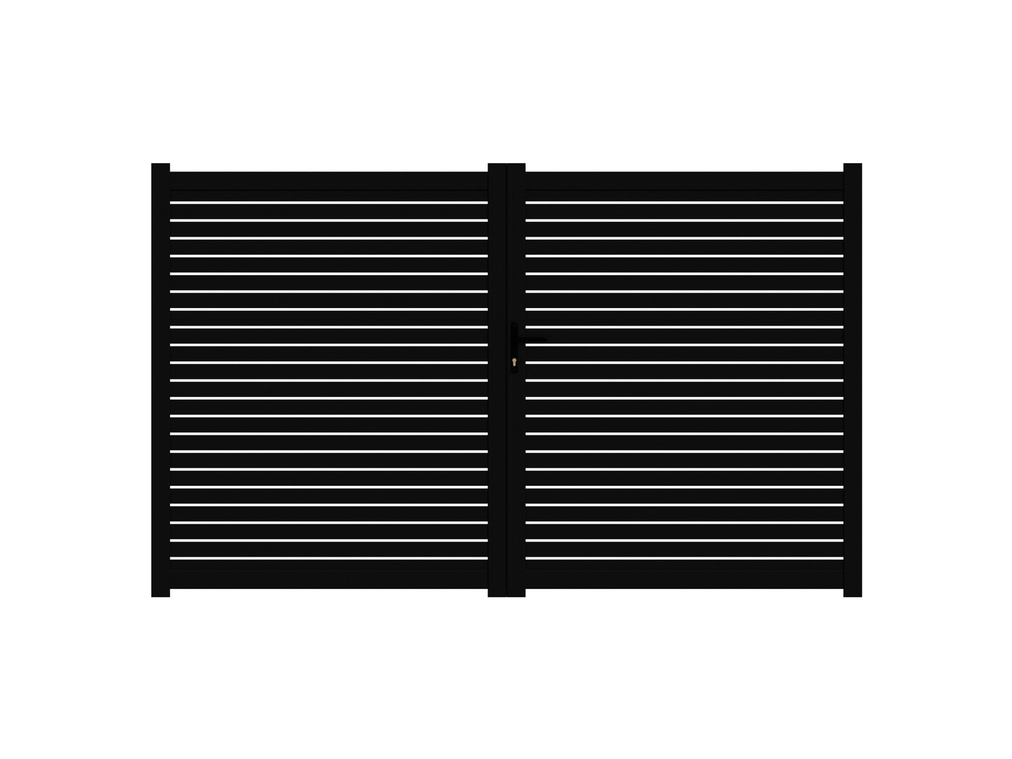 Double DIY Horizontal Maxi Slat Gate (1800mm high x 3000mm wide)