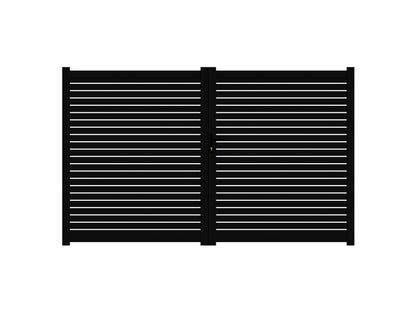 Double DIY Horizontal Maxi Slat Gate (1800mm high x 3000mm wide)