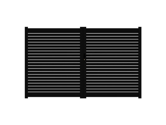 Double DIY Horizontal Maxi Slat Gate (1800mm high x 3000mm wide)