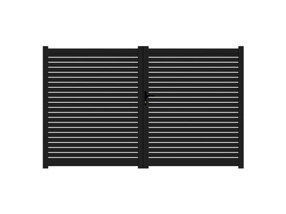 Double DIY Horizontal Maxi Slat Gate (1800mm high x 3000mm wide)