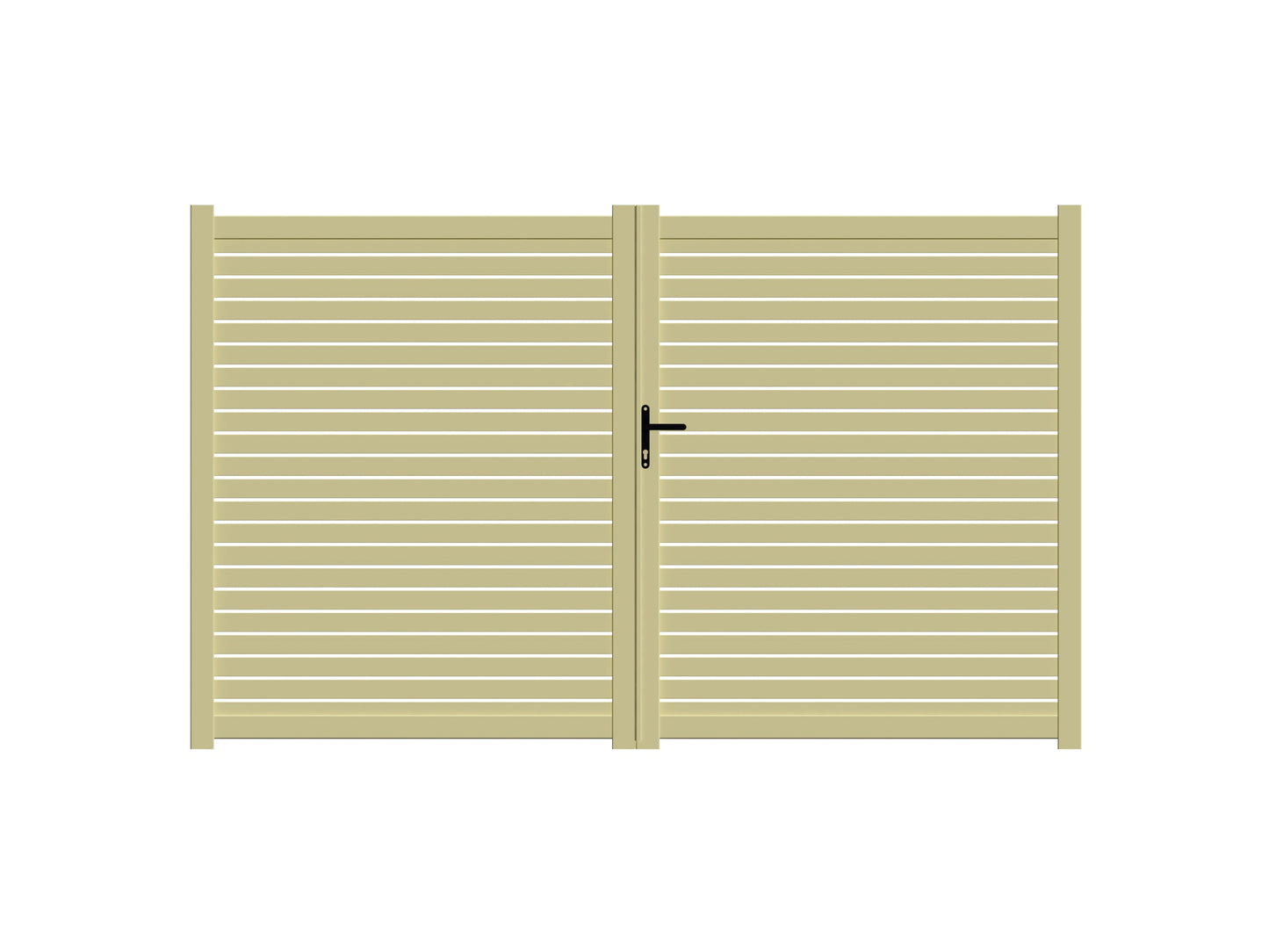 Double DIY Horizontal Maxi Slat Gate (1200mm high x 3000mm wide)
