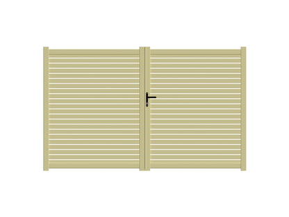 Double DIY Horizontal Maxi Slat Gate (1800mm high x 3000mm wide)