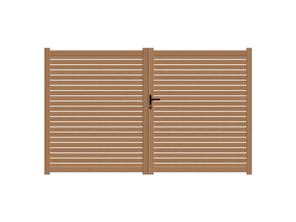 Double DIY Horizontal Maxi Slat Gate (1200mm high x 3000mm wide)