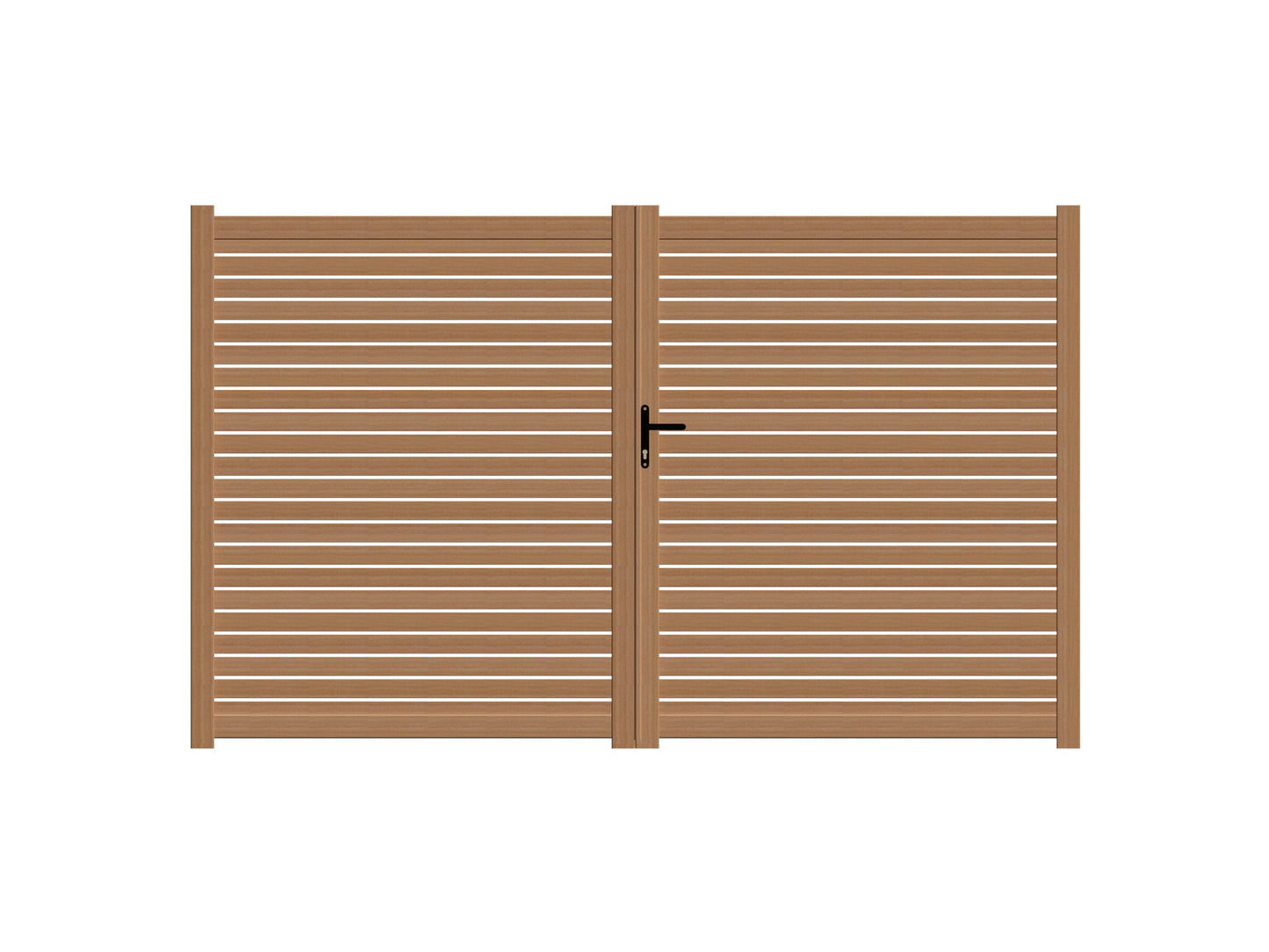 Double DIY Horizontal Maxi Slat Gate (1800mm high x 3000mm wide)
