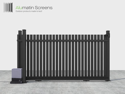 Aluminium Mini Picket Sliding Gate Package